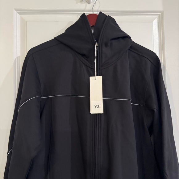 Y-3 adidas Yohji Yamamoto CH1 Knit Shell Full Zip Jacket in Black - Picture 5 of 12
